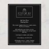 Uw merk en Logo Eenvoudige zwarte brochure (Achterkant)