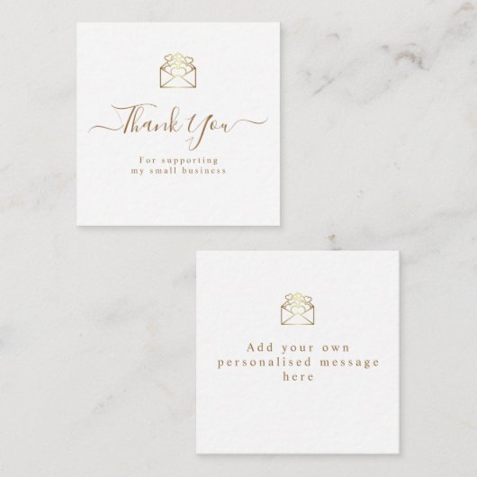 Uw merk en Logo Hartelijk dank Informatiekaartje (Voorkant / Achterkant)