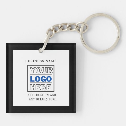 Uw merk Logo | Bedrijf Sleutelhanger (Achterkant)