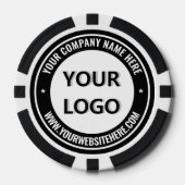 Uw Merk Logo Pokerfiches Voorbeeld Aangepaste Teks Poker Chips (Voorkant)