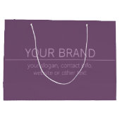 Uw merk of bedrijfsnaam Modern paars mauve Groot Cadeauzakje (Achterkant)