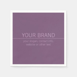 Uw merk of bedrijfsnaam Modern paars Mauve  Servet