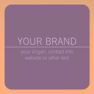 Uw merk of bedrijfsnaam Modern paars Mauve Vierkante Sticker
