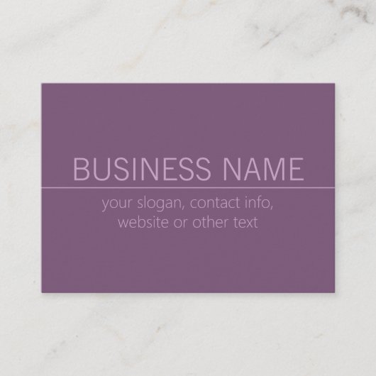 Uw merk of bedrijfsnaam Modern Paarse Mauve Informatiekaartje (Voorkant)