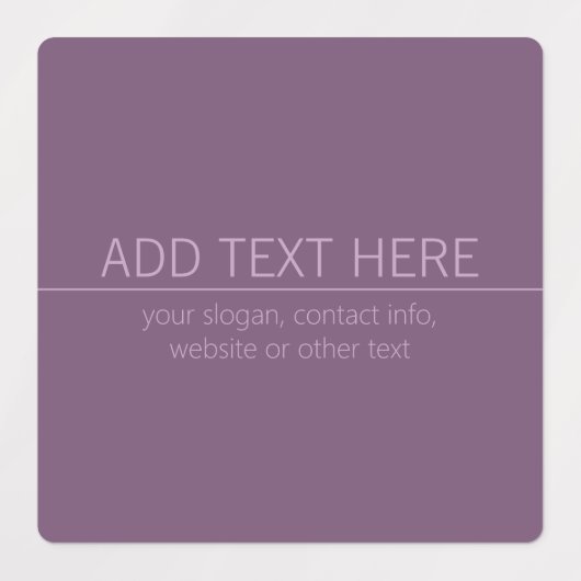 Uw merk of bedrijfsnaam Modern Paarse Mauve Labels (Design 1)