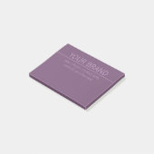 Uw merk of bedrijfsnaam Modern Paarse Mauve Post-it® Notes (Schuin)