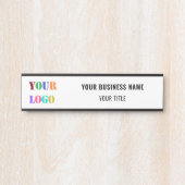 Uw merk zakelijk kantoor deur bord voorbeeld deurbordje (Voorkant)