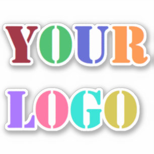 Uw merk zakelijke promotie sticker sjabloon