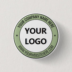 Uw merk-zakelijke promotieknop voorbeeld ronde button 3,2 cm