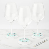 Uw merklogo op tekst info wijn glas labels (Set)