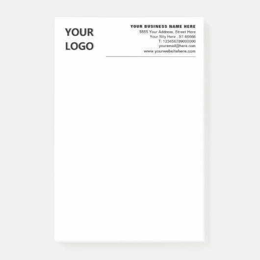 Uw merkpost-it®-notitieblokken voorbeeld post-it® notes (Voorkant)