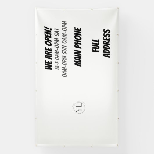 Uw minimale Logo-banner Spandoek (Verticaal)