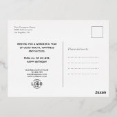 Uw minimalistische bedrijfsdag van het Manuscript  Folie Feestdagen Briefkaart (Achterkant)