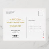 Uw minimalistische marinescheepvaart met blauw gou folie feestdagen briefkaart (Achterkant)