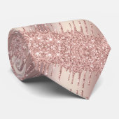 Uw moderne Stropdas Roos Gold Blush Glitter Driver (Opgerold)