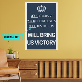 Uw Moed Uw Vrolijke  Brits Poster