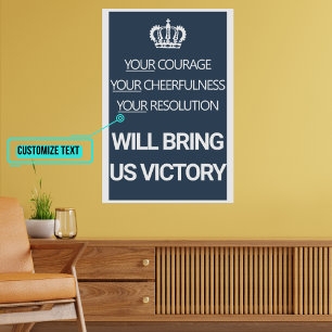 Uw Moed Uw Vrolijke  Brits Poster