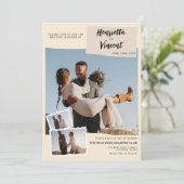 Uw moment, uw ontwerp - gepersonaliseerde bruiloft kaart (Staand voorkant)