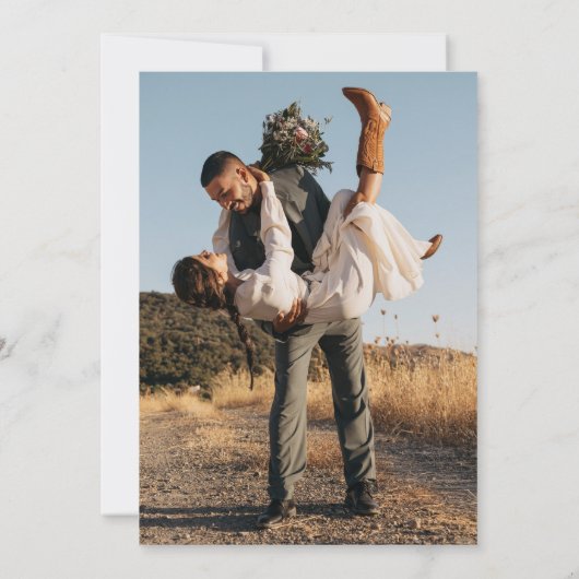 Uw moment, uw ontwerp - gepersonaliseerde bruiloft kaart (Achterkant)