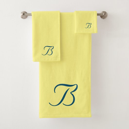 Uw Monogram B Geel Bad Handdoek (Insitu)
