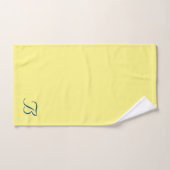 Uw Monogram B Geel Bad Handdoek (Handdoek)