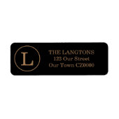 Uw Monogram Classic Zwart en Goud Etiket (Voorkant)