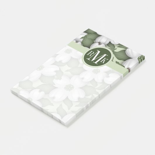 Uw monogram | Dogwood Tree Blossom Post-it® Notes (Schuin)