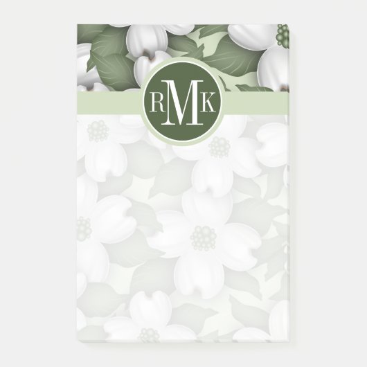 Uw monogram | Dogwood Tree Blossom Post-it® Notes (Voorkant)