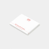 Uw monogram en informatie post-it® notes (Schuin)