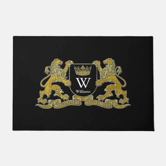 Uw Monogram en Kleur van het Wapenschild Deurmat (Voorkant)