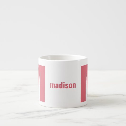 UW monogram en naam espresso mok (Voorkant)