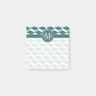 Uw monogram Golden Geometric Pattern Post-it® Notes