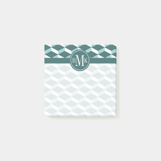Uw monogram | Golden Geometric Pattern Post-it® Notes (Voorkant)