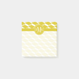Uw monogram Golden Geometric Pattern Post-it® Notes