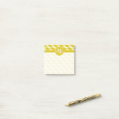 Uw monogram | Golden Geometric Pattern Post-it® Notes (Op bureau)