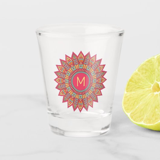Uw monogram in Boho Lijst heeft glas geschoten (Voorkant)