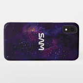 Uw monogram in de ruimte Case-Mate iPhone case (Achterkant (horizontaal))