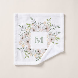 Uw monogram in de wasdoek van het blote Lijst Washandje