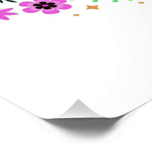 Uw monogram in een Aangepast poster van het Vloeie (Hoek)