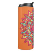 Uw monogram in een aangepaste Boho-Lijst tumbler Thermosbeker (Gedraaid links)