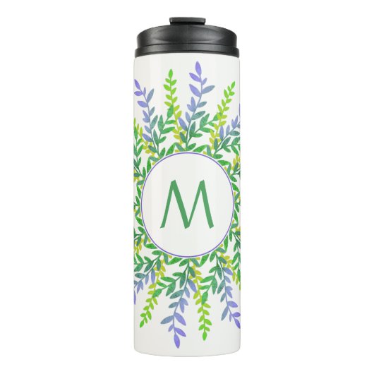 Uw monogram in een aangepaste lebine-Lijst Thermosbeker (Voorkant)