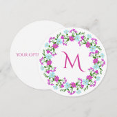 Uw Monogram in een Aangepaste uitnodigingen van he (Voorkant / Achterkant)