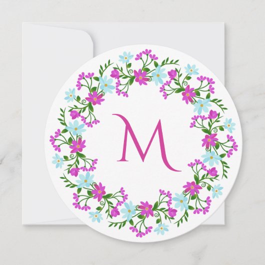 Uw Monogram in een Aangepaste uitnodigingen van he (Voorkant)