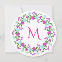 Uw Monogram in een Aangepaste uitnodigingen van he