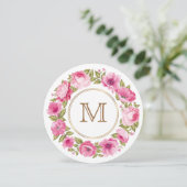 Uw Monogram in een Aangepaste uitnodigingen van he (Staand voorkant)