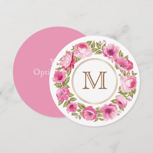 Uw Monogram in een Aangepaste uitnodigingen van he (Voorkant / Achterkant)