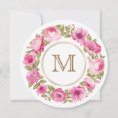 Uw Monogram in een Aangepaste uitnodigingen van he (Voorkant)