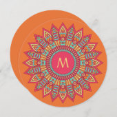 Uw Monogram in een Aangepaste Uitnodigingen van he (Voorkant / Achterkant)