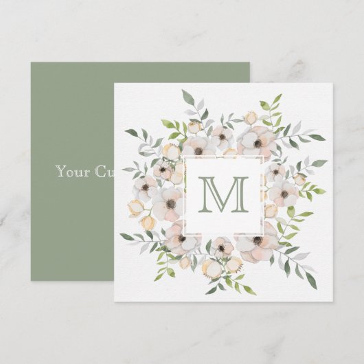 Uw Monogram in een Aangepaste uitnodigingen van he (Voorkant / Achterkant)