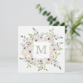 Uw Monogram in een Aangepaste uitnodigingen van he (Staand voorkant)